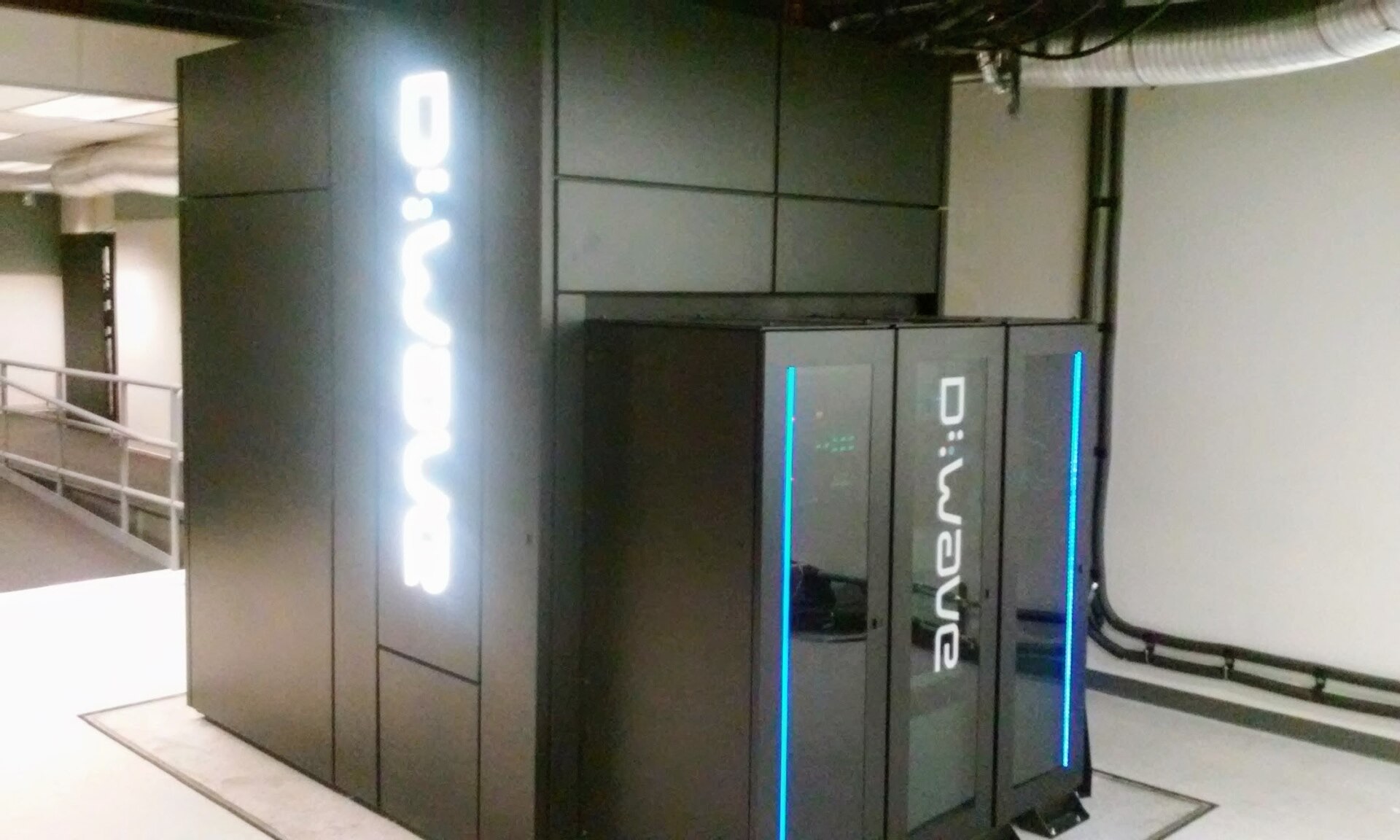 A D-Wave Two annealing system inside the NASA Advanced Supercomputing Facility.